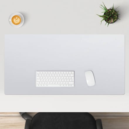 Wallfluent - Sneeuwwitje Bureau Onderlegger - 100x50 cm - Wit Computer Mat - Pastel- en aardse kleuren Bureau Pad - Bureau Onderlegger Groot - Bureau Accessoires - Bureauonderlegger XXL
