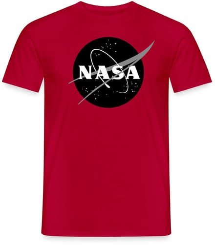 NASA zwart-wit klassiek logo T-Shirt Heren