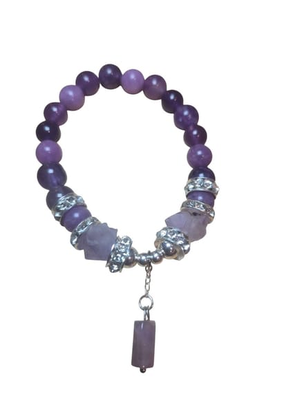 amathist armband met amethist bedel.