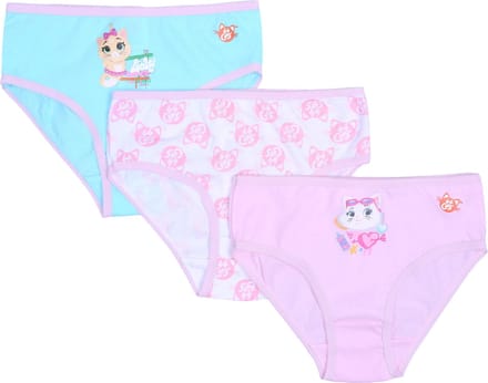 3x Gekleurde meisjesslip 44 CATS