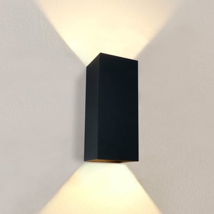 Artdelight - Wandlamp Dante XL 2 lichts 24 x 10 cm zwart