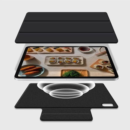 Magnetische Folio Case geschikt voor iPad Pro 11 inch M5 (2025) - grijs