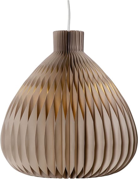 Lampenkap "Honingraat" van FSC-papier, beige, opvouwbaar, voor E14-fitting, 38 cm