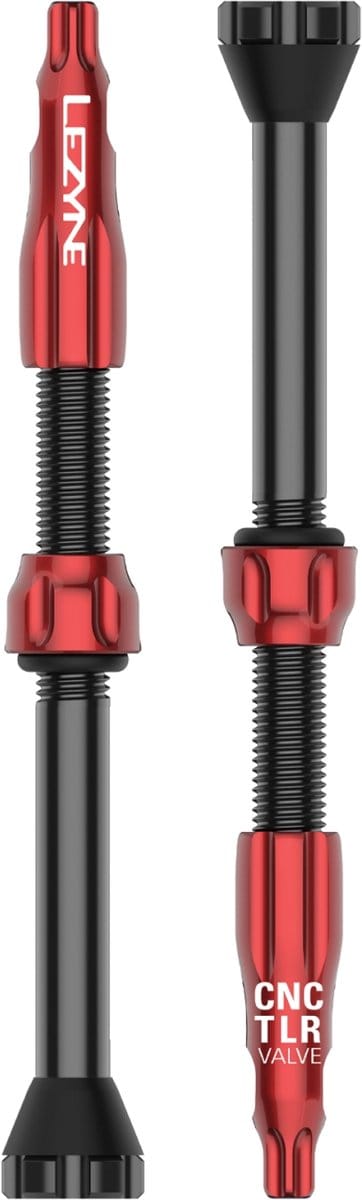 LEZYNE Bandenplakkers CNC TLR TUBELESS VALVE 60MM RED