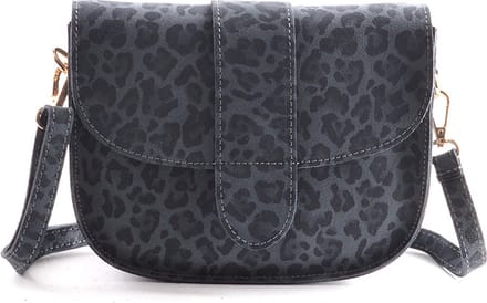 Giuliano Nubuck schoudertas Cato - Panter - Grijs - Made in Italy
