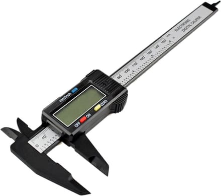 DW4Trading Digitale Schuifmaat 150 mm/6 Inch Meetbereik - LCD Display - incl. Batterij -zwart