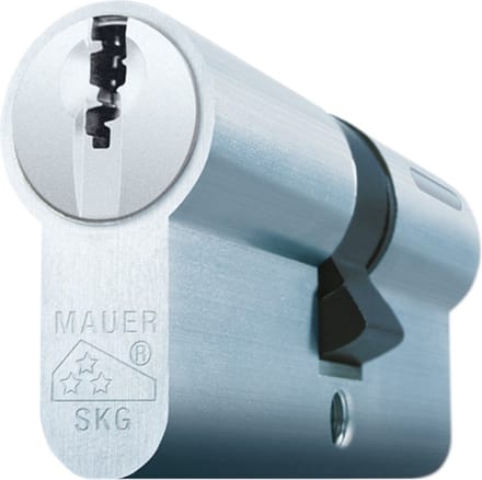 Dubbele cilinder - Vernikkeld - Messing - Mauer - 41DC-DT1-NI Mauer profielcilinder, DT1 serie, dubbele