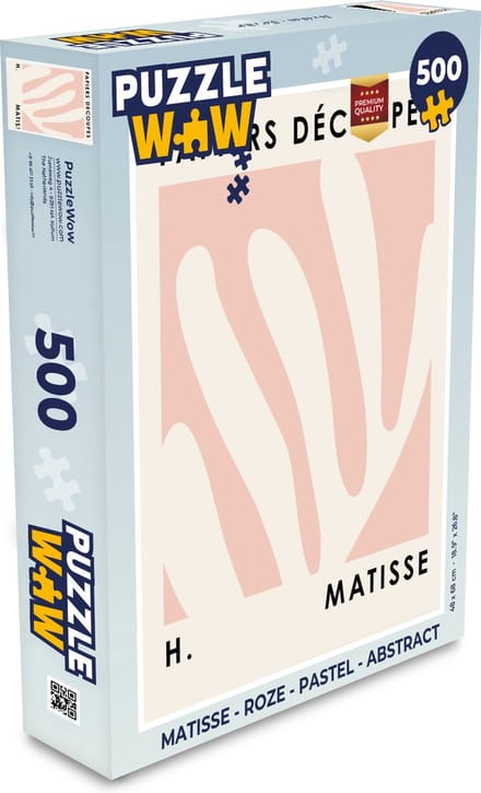 Puzzel Matisse - Roze - Pastel - Abstract - Legpuzzel - Puzzel 500 stukjes