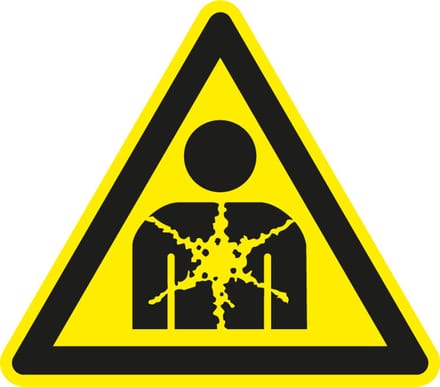 Waarschuwingssticker gezondheidsgevaar - ISO 7010 - W071 150 mm