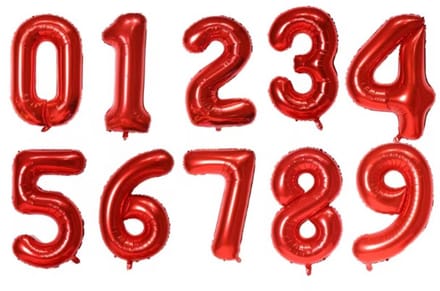 Go Go Gadget - Cijferballon - Folieballon - 80cm - Rood - Cijfer 1