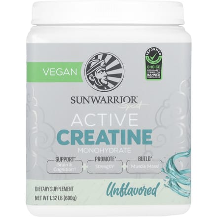 Sunwarrior, Sport, geactiveerd creatine monohydraat, zonder smaak, 1,32 lb (600 gr)