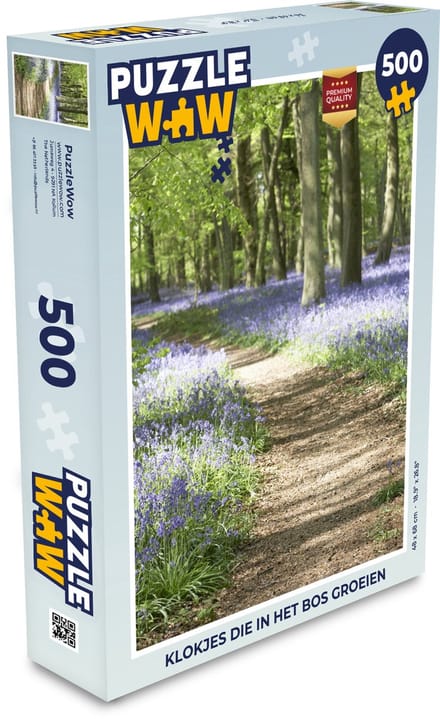 Puzzel Bos - Pad - Bloemen - Paars - Groen - Natuur - Legpuzzel - Puzzel 500 stukjes