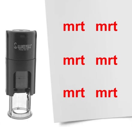 CombiCraft Stempel maand maart 10mm rond rode inkt - per 1 stuk