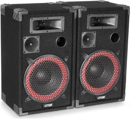 SkyTec DJ PA Luidspreker en Versterker combinatie 700W
