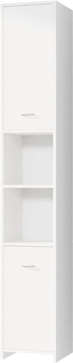 SVN® Kolomkast Staand - Opbergkast - Kast - Wit - 30cm x 30cm x 180cm