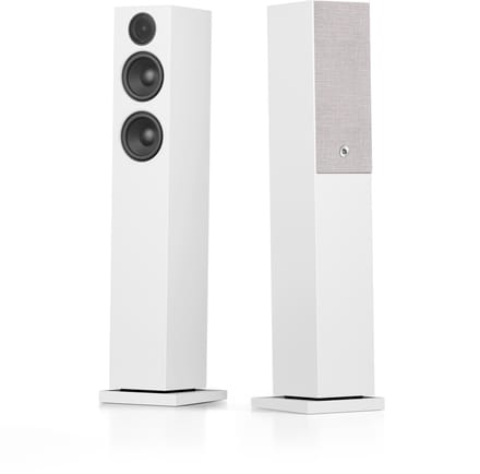 Audio Pro A38 W Smart Multiroom Actieve Vloerstaande Luidsprekers - Audio Pro Multiroom (Linkplay) - Ruimtecorrectie - 2x75W Speakers - 2.5-weg - Wit