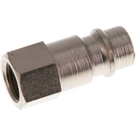 Gehard staal DN 7.2 (Euro) Luchtkoppeling Insteeknippel G 1/8 inch Binnendraad [2 Stuks]