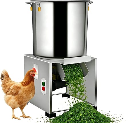 Pluimveevoer Hakker - Molen Diervoeder - Voer Bereiden - Efficiënte Snijder - 1800W Motor - Zilver
