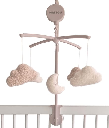 Nattou TEDDY Muziekmobiel - Maan Wolk - 65 cm - Beige Ecru