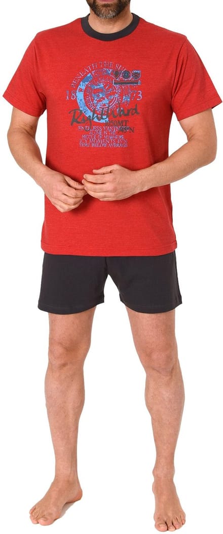 Korte pyjama voor heren in mooie kleuren - 122 105 10 755