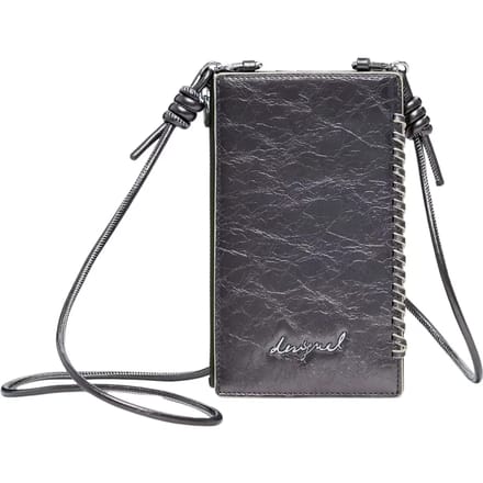 Desigual telefoontasje portemonnee Mone Capsule Tiny Valentina Wallet Plata Oscura mauve