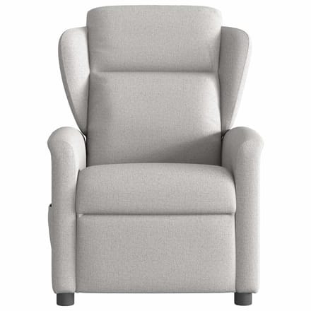 vidaXL - Fauteuil - verstelbaar - stof - wolk - grijs