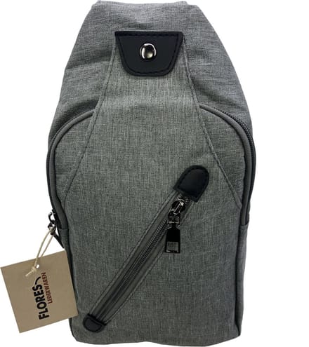 One Strap Crossbody/Sling Canvas Grijs