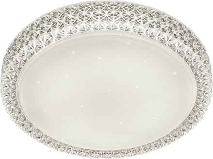 LED Plafondlamp - Torna Pegyon - 21W - Warm Wit 3000K - Dimbaar - Sterlicht - Rond - Mat Wit - Acryl