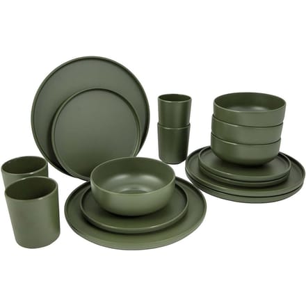 Bo-Camp - Industrial - Servies - Patom - 16 Stuks - Groen