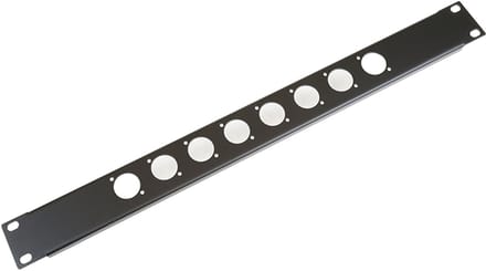 Penn Elcom R1269/1Uk frontplaat, 8 gaten Neutrik D, 1 HE, staal