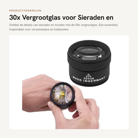 Dailygoody - Jewelry Magnifier - 30X Vergrootglas - Compact en