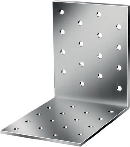 Geperforeerde hoekplaat ETA-09/0312, pootlengte 80x80mm, breedte 80mm, 50 stuks.