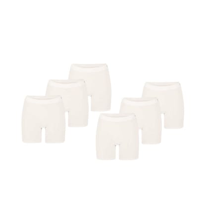Bamboe Short Naadloos - 6-Pak - Wit / M