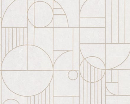 ART DECO TEGEL BEHANG | Gemarmerd Design - wit goud licht grijs - A.S. Création My Home My Spa
