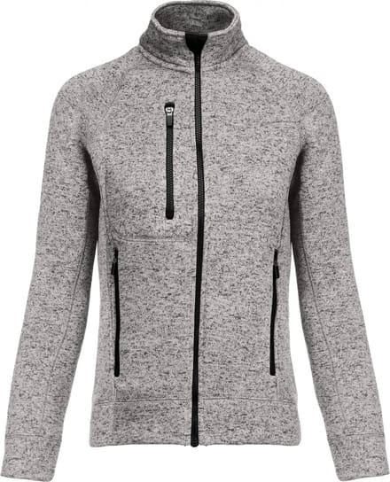 Kariban Heather damesvest met rits K9107 - Light Grey Melange - L