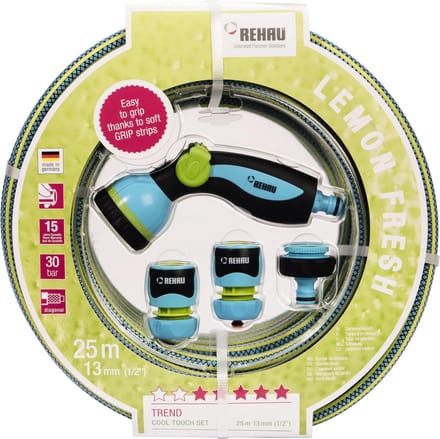 Rehau tuinslangset flower power lemon 1/2" 25 meter rol