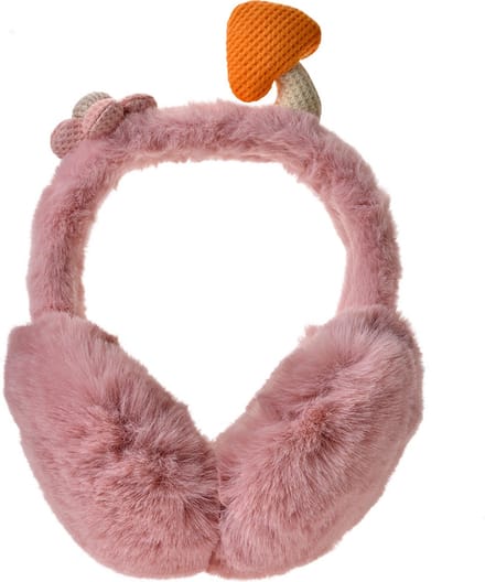 Clayre & Eef Oorwarmers Meisjes Roze Pluche Paddenstoelen