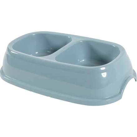 Dubbele anti-slip plastic kom Zolux