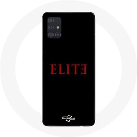 Coque pour Samsung Galaxy A71 Elite Saison 5 Logo Rouge Fond Noir