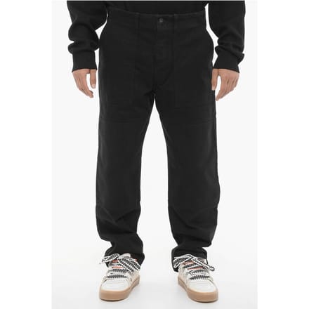 Donker gewassen wijde jeans 22 cm in zwart