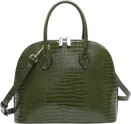 Kassandra & Co - handtas - croco - groen