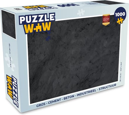 Puzzel Grijs - Cement - Beton print - Industrieel - Structuur - Legpuzzel - Puzzel 1000 stukjes volwassenen