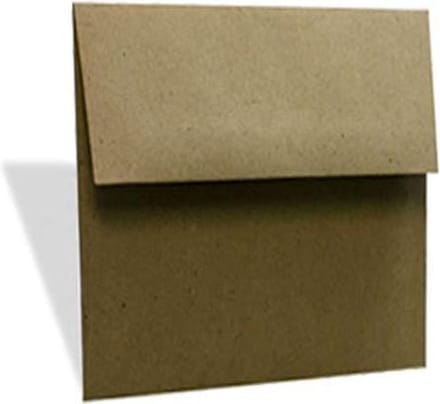 Enveloppen Bruin 12,7x12,7cm (50 stuks)