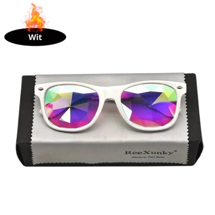 Nivard - Festival Bril - Rave - Space - Techno - Freaky Glasses - Heren - Dames - Zonnebril - Wit