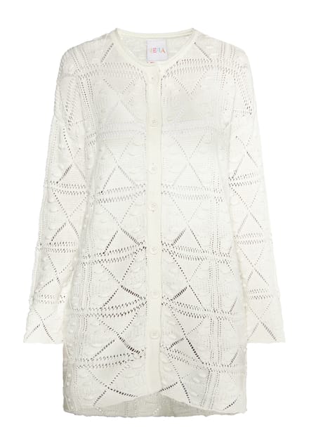 IZIA Longcardigan Dames wolwit