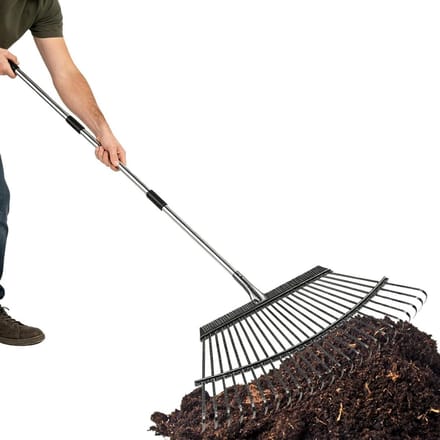 Tuin Hark - Bladhark Tuingereedschap - Gazon Onderhoud - Afneembare Kop - 158 cm Lengte - Metaal