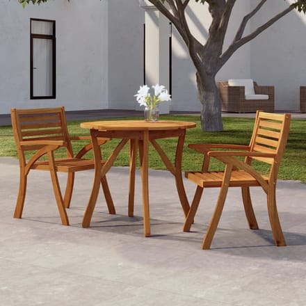 vidaXL - Tuintafel - Ø - 85 - cm - massief - acaciahout