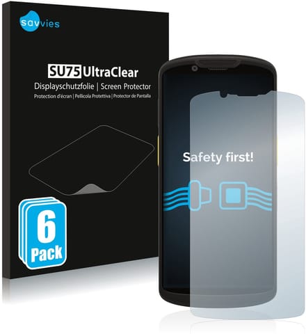 Savvies - Screenprotector voor Zebra TC58/ TC53 - Folie Beschermfolie transparant 6 Stuks