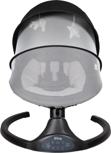 Ding Hugg Swing Babyschommel - Zwart - Draaibare babyswing - Met Muziek en Bluetooth