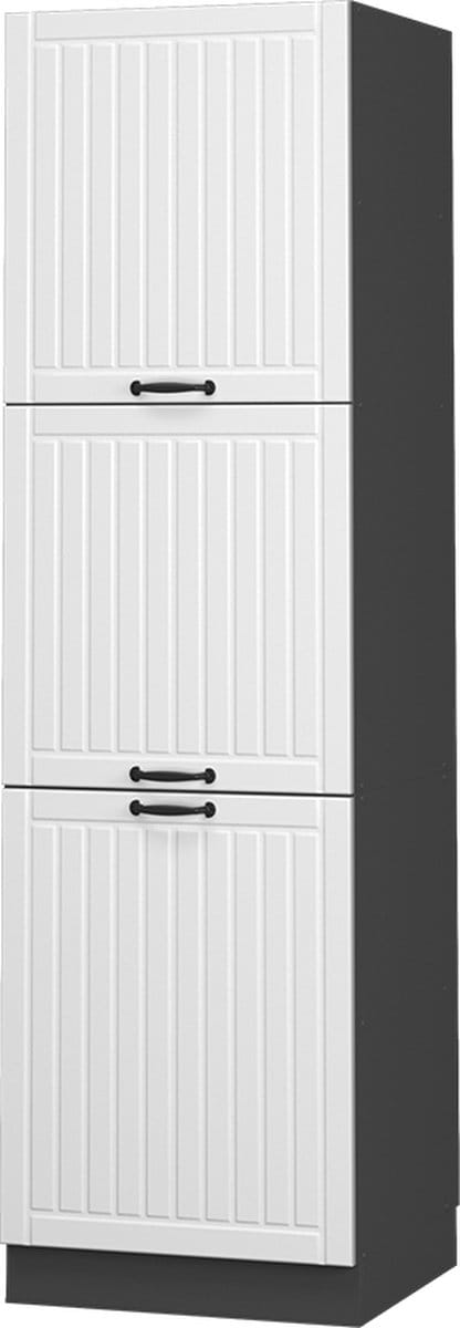 Vicco Hoge kast Fame-Line, Wit landelijk/Antraciet, 60 cm